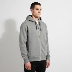 스톤아일랜드 클리어런스 스톤 남성 와펜 패치 코튼 후드 집업 자켓(시멘트) K2S15 6100067 S0A20 V006B