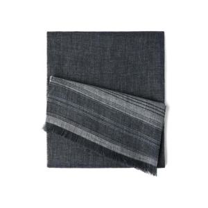 25 FW Brunello Cucinelli 자수 디테일 스트라이프 리넨 스카프 MSC696AGC039 TP446046726