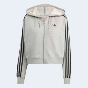 [아디다스]W아디컬러 3S 숏 지퍼 후디 JX5282