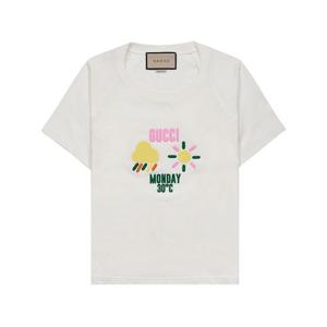 [구찌] 여성 코튼 저지 반팔 티셔츠 768183 XJGDE 9088