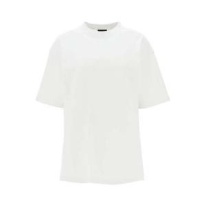 발렌시아가 라지 핏 라인스톤 티셔츠 641655 TOVJ6 9067