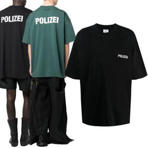 24SS 베트멍 POLIZEI 로고 반팔 티셔츠 UE63TR451