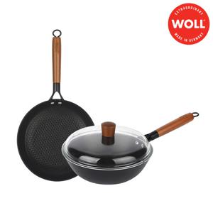 [WOLL] 아이언 무쇠주물 라이트 WOK 24cm+ 프라이팬28cm