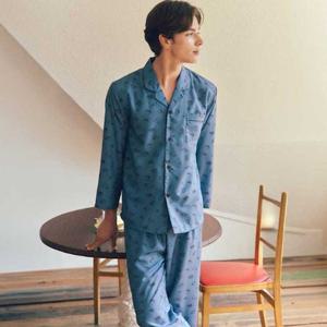 [비너스] 따뜻하고 포근한 면 기모 고양이 남성 파자마 잠옷 [VPA4552M]