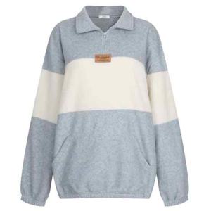 샵앤) 국산 여성 반집업 후리스 와펜 아노락 맨투맨 MER-WSH-20999-그레이