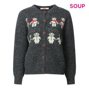 SOUP  빈티지 테디 패턴 니트 가디건 (S5AGD20)
