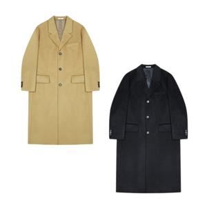 [지이크]캐시미어 블랜드 3버튼 체스터필드 테일러드 남성 롱 코트 2종 (HPLAX7022)