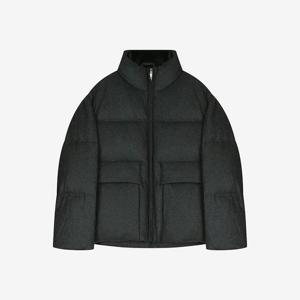 [지이크]차콜 울 블랜딩 숏 푸퍼 구스다운 패딩 점퍼 (DPLYX6507)