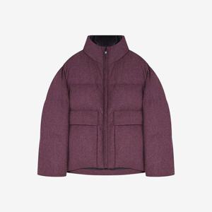 [지이크]퍼플 울 블랜딩 숏 푸퍼 구스다운 패딩 점퍼 (DPLYX6508)