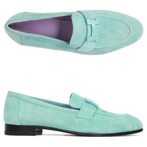 에르메스 민트 파리 스웨이드 모카신 로퍼
