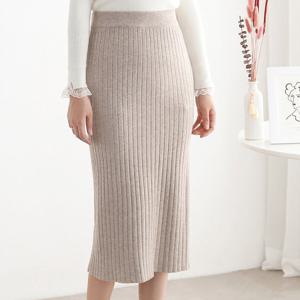 [모리스커밍홈] 골지 H라인 미디 스커트_M2210SK084C