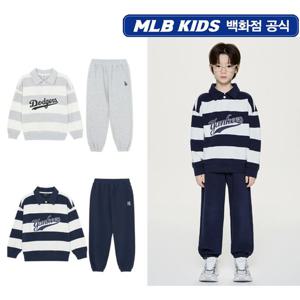 MLB키즈 스트라이프 카라 맨투맨세트 (7AS2V0261)
