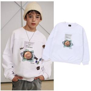 블루테일2 AAA2TS03WT 주니어 남아 여아 화이트 맨투맨 티셔츠 고학년 2026년 봄상품