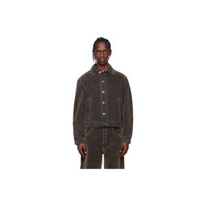 쟈크뮈스 청자켓 카키 더 미라다 드 님 데님 재킷 261553M177002