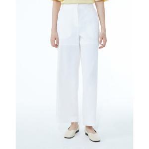 질스튜어트 뉴욕 여성 25SS 화이트 단색 린넨혼방 팬츠 WJPA5B770WT