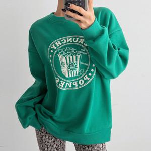 나야홍 / 빅사이즈 601 펀타임팝콘기모맨투맨 DMCV965