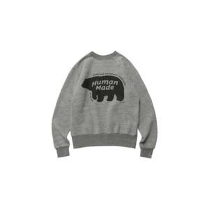 Human Made휴먼 메이드 래글런 크루넥 스웨트셔츠 그레이 HM24CS019