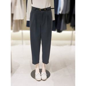 [숲]벨티드 뒷밴딩 원턱 세미팬츠  SBCLP30A