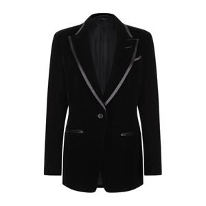 톰포드 싱글 버튼 노치 라펠 실크 트림 재킷 GI2969FAX1113 LB9