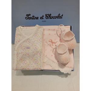 쇼콜라 라이저고리라치카싸개덧신3종세트 (TNOWAG011K)무시즌여아임신출산선물