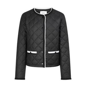 [헤지스]헤지스 여성 블랙 포켓 배색 패딩 점퍼 WSJU4D901BK