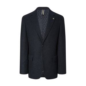 [헤지스]헤지스 네이비 패턴 울혼방 하프코트 WHJA4D404N2