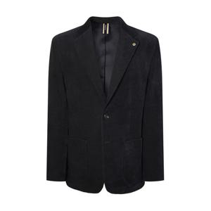 [헤지스]헤지스 네이비 포켓배색 면혼방 자켓 WHJA4D409N2