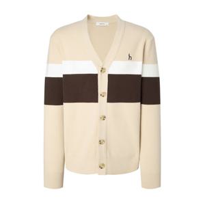 [헤지스]헤지스 베이지 컬러배색 울혼방 가디건 WHSW4D335I2