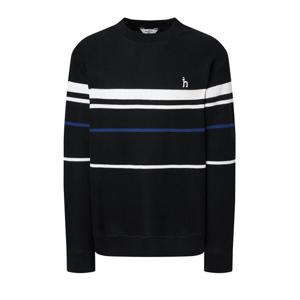 [헤지스]헤지스 블랙 짜임 면 맨투맨티셔츠 WHTS4D344BK