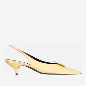 셀린느 빈티지 옐로 가죽 키튼 힐 슬링백 366415 268C11VY