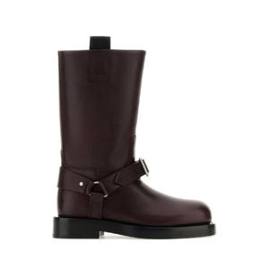 23FW Burberry Aubergine 레더 Saddle 앵클 부츠 8077375A1302 TP565369998