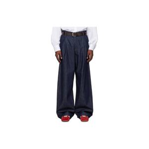 드리스반노튼 청바지 네이비 플리츠 데님 진 261358M186001