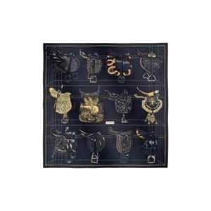 에르메스 뚜 앙 셀 스카프 90 블루 누아 마린 모르도레 H004204S08