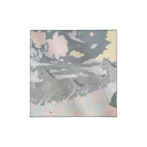 에르메스 이브레스 오 방 스카프 70 블루 로즈 베르 H984122S02