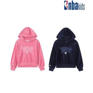 NBA 여아 벨로아 후드티셔츠 K254TH610P-GR