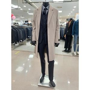 바쏘옴므 세이브존05 라이트베이지혼방구스조끼분리핸드메이드롱코트 WSY4CJ13ALB5