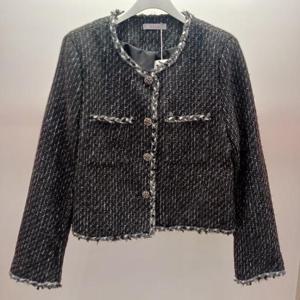 Latium HC06 크롭 배색 포인트 라운드 아델 트위드쟈켓 T2613jk02B