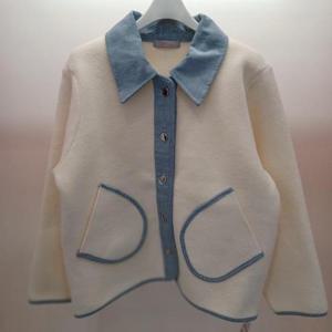 Latium HC06 깔끔한 데님배색 품편한 신축성좋은 카라 기모 쟈켓 T2611jk02I