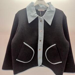 Latium HC06 깔끔한 데님배색 품편한 신축성좋은 카라 기모 쟈켓 T2611jk02B