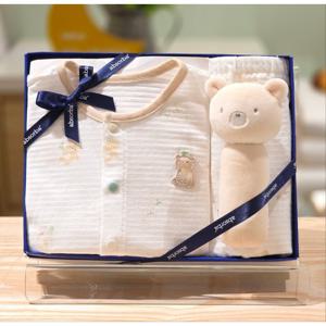 압소바 HK(아기선물)새싹곰 오가닉 내의 막대딸랑이세트(26년SS) (2A1A10310)