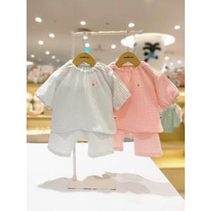 [오가닉맘] 유아 메이 민트 핑크 거즈칠부이지웨어 2종세트 (MLSLEJ07S)