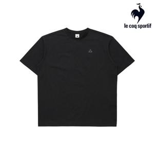 [르꼬끄] 남녀공용 레터 그래픽 르프레쉬 루즈핏 반팔티 QR123LRS21_BLK