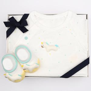 HP블루독베이비26년SS IV)포니뱀부바디수트+IV)매직포니인형덧신 2종세트 24617004001 4617001101