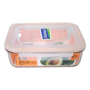 글라스락 라인 직사각 밀폐용기6호2000ml 유리 보관 냉장고 김치 통 반찬