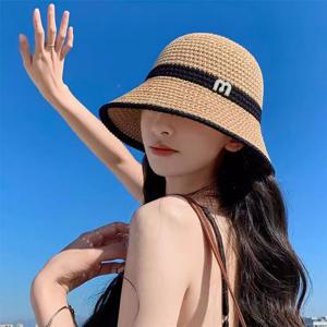 프리미엄 자외선 차단 휴가 버킷햇 밀짚 벙거지 모자
