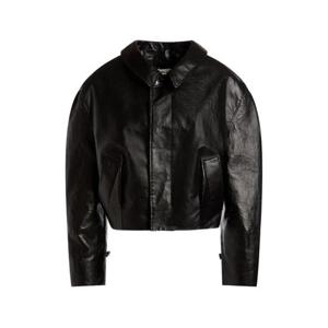 발리 크링클 이펙트 레더 재킷 WLE07ZPE092