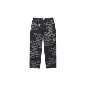 Stussy스투시 빅 올 진 시티 링크 데님 워시드 블랙 116657