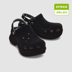 [크록스]여성화 베이 벨벳 클로그 블랙 211919-001