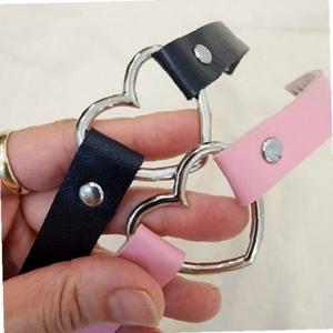 핑크 가터링 체인 가죽 초커 허벅지초커 목걸이 하트