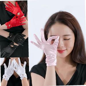 파티드레스 고급 리본공단 손목장갑 망사장갑